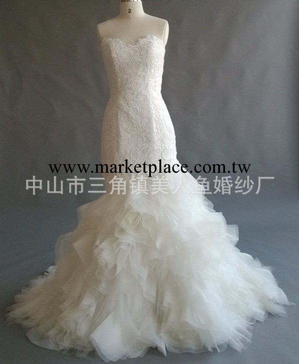 2013新款蕾絲甜心領魚尾裙高檔新娘婚紗 廠商直接批發工廠,批發,進口,代購