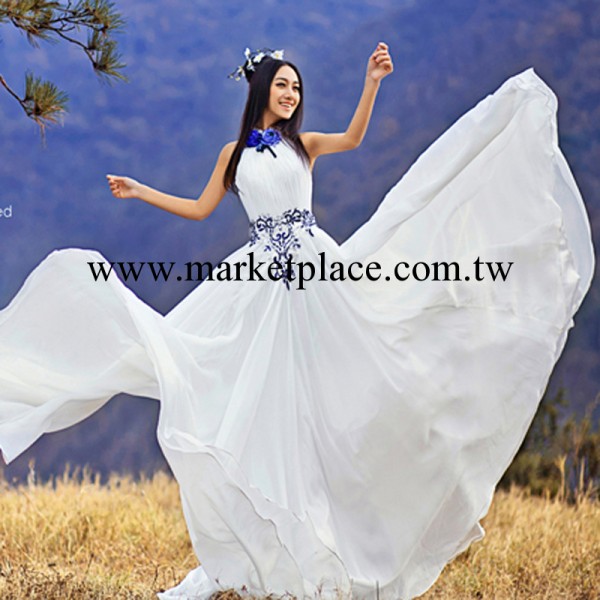 新款韓版影樓主題服裝婚紗攝影情侶寫真青花瓷中國風拍照禮服N033工廠,批發,進口,代購