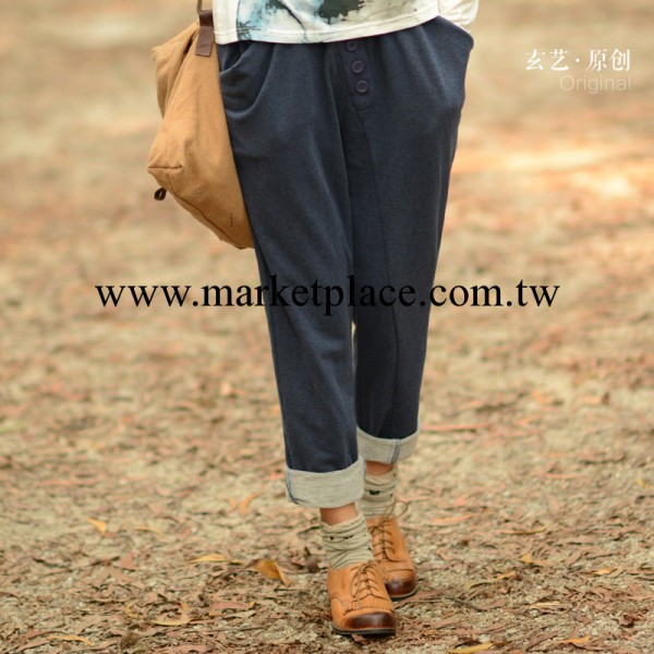 玄藝春季品牌休閒褲大碼女褲時尚廣州女褲寬松女式哈倫褲女褲批發工廠,批發,進口,代購