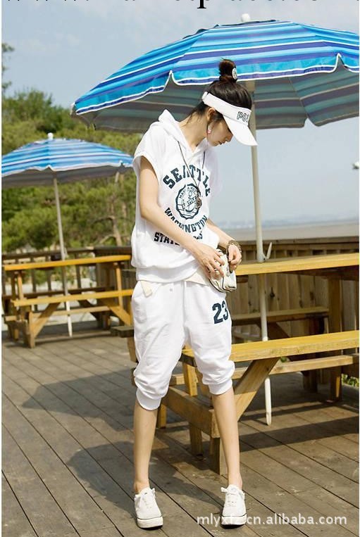 2013新款夏裝韓版衛衣女款休閒套裝運動套裝8072批發・進口・工廠・代買・代購