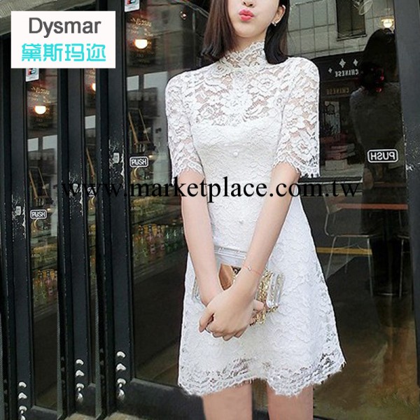 Dysmar2014春裝新款高領蕾絲連衣裙附帶吊帶K347-15工廠,批發,進口,代購
