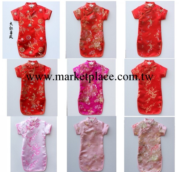 2014年女童新年短袖旗袍禮服工廠,批發,進口,代購