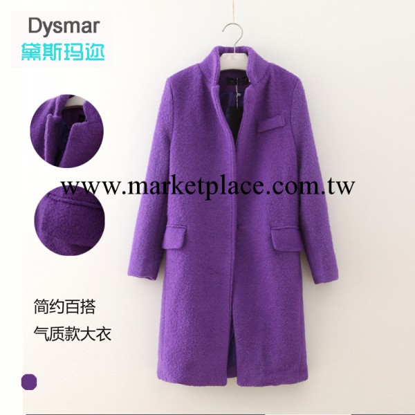 Dysmar 2014新品女式毛呢大衣 長款修身毛呢外套熱銷K347-8工廠,批發,進口,代購