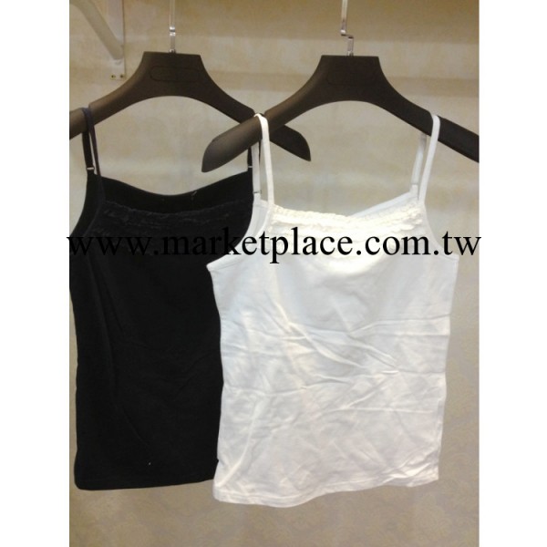 E傢 棉質花邊吊帶 百搭背心 2014新款 女式小吊帶衫工廠,批發,進口,代購
