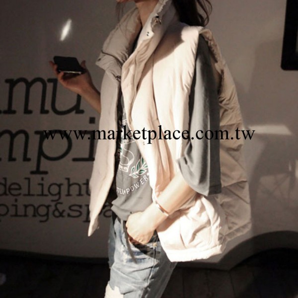 秋冬新品2013女裝棉衣背心外套拉鏈棉服休閒羽絨棉馬甲365 91拿貨工廠,批發,進口,代購
