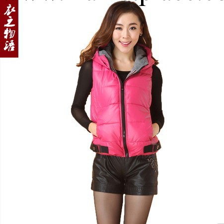 清倉！一件代發！廠傢批發！2013新款女裝羽絨棉pu馬甲夾免費代理工廠,批發,進口,代購