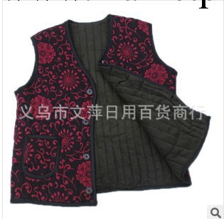 冬款中老年服裝 大碼加絨加厚女式保暖背心批發 媽媽棉質馬甲批發工廠,批發,進口,代購