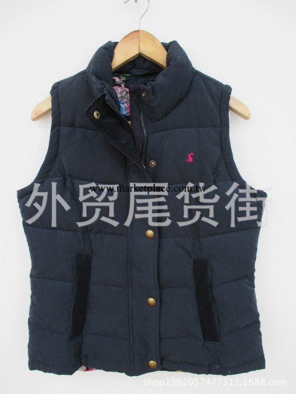 冬季新品外貿原單高端英國皇傢品牌女裝桃皮絨棉馬甲加厚款工廠,批發,進口,代購