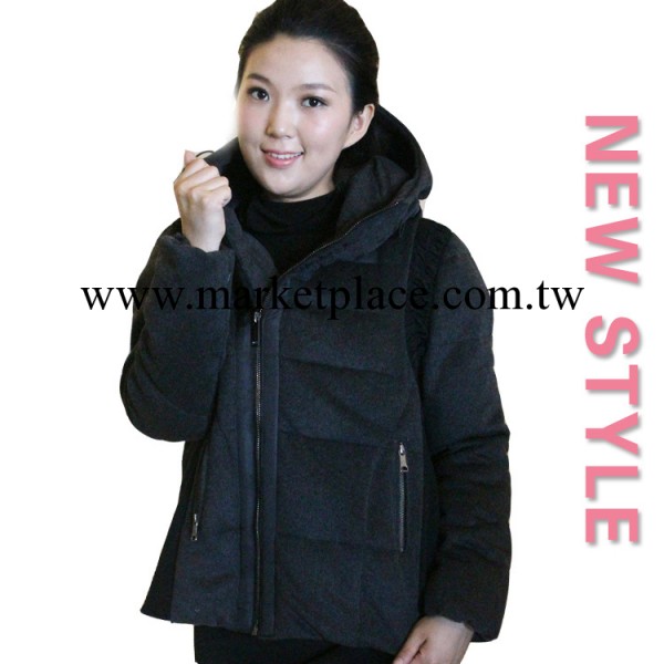 2013年秋冬新款黑色雙色羽絨衣 女式加厚羽絨外套 可批發工廠,批發,進口,代購