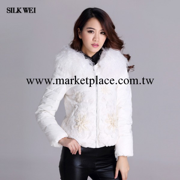 SILK WEI正品女裝羽絨衣歐洲站　重工繡花加厚時尚熒興色83117工廠,批發,進口,代購