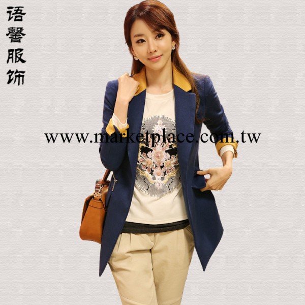 2014春裝新款韓版帥氣女士百搭修身女裝女式小西服 小外套 小西裝工廠,批發,進口,代購