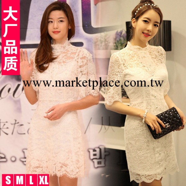 2014春裝韓版女裝韓國新款蕾絲連衣裙來自星星的你全智賢明星同款批發・進口・工廠・代買・代購