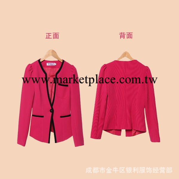 2013年銀利時尚 休閒 韓版女式西服 美容師 化裝師 女服務生西服工廠,批發,進口,代購
