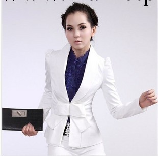 8055#時尚職業女式修身小西裝 蝴蝶結聳肩泡泡袖小西裝外套工廠,批發,進口,代購