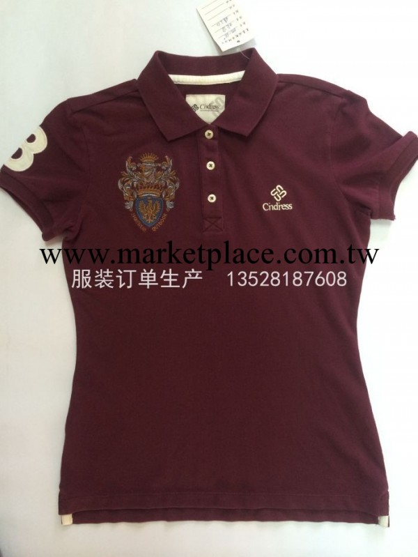 女式POLO衫廠傢訂做 女式翻領T恤衫 2014新款女式POLO衫短袖全棉工廠,批發,進口,代購