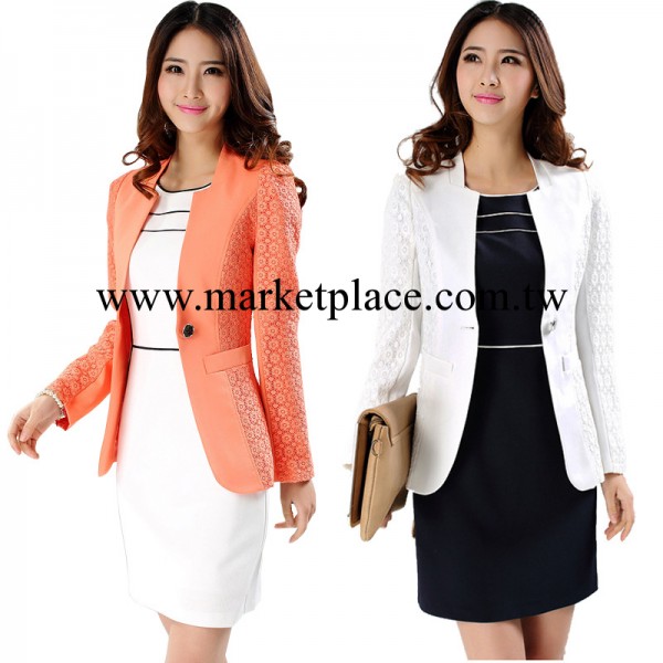 2014春裝新款女裝純色西服上衣女修身顯瘦外套職業OL休閒小西裝女工廠,批發,進口,代購