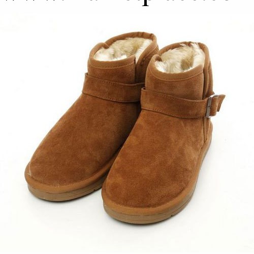 【新品上市】新款女式短筒真皮靴子 冬季平跟防滑保暖雪靴批發・進口・工廠・代買・代購