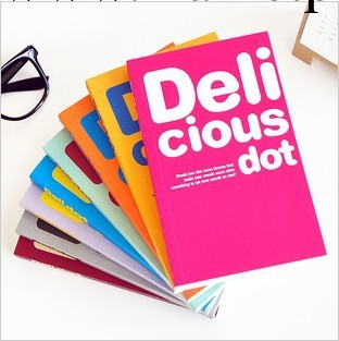 A0-020【薄款】熱銷爆款Delicious 得力本/日記本/筆記本韓國文具工廠,批發,進口,代購