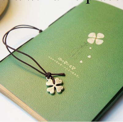 韓國文具5470 戀上四葉草綁繩筆記本//記事本/ 10368工廠,批發,進口,代購