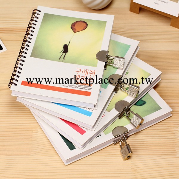 新款學生用品小清新帶鎖筆記本日記本記事本子禮物創意文具批發工廠,批發,進口,代購