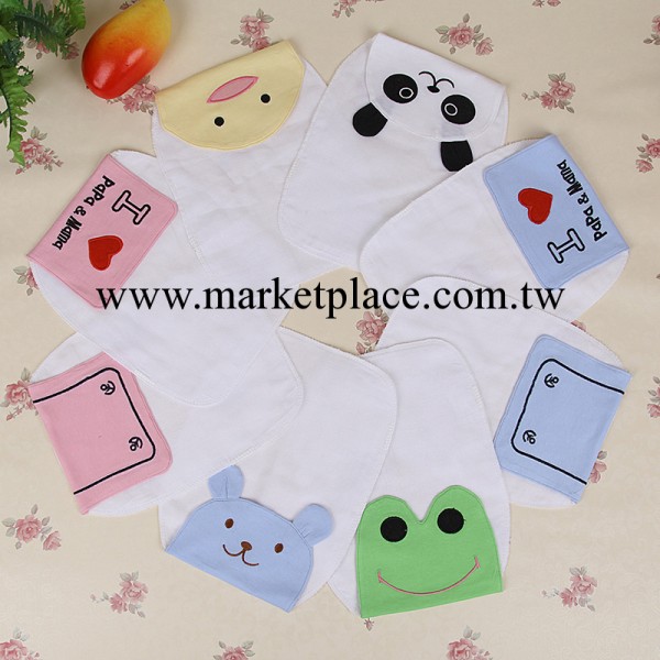 8款 動物卡通造型刺繡加大汗巾 吸汗巾【加大22*32】墊背巾工廠,批發,進口,代購