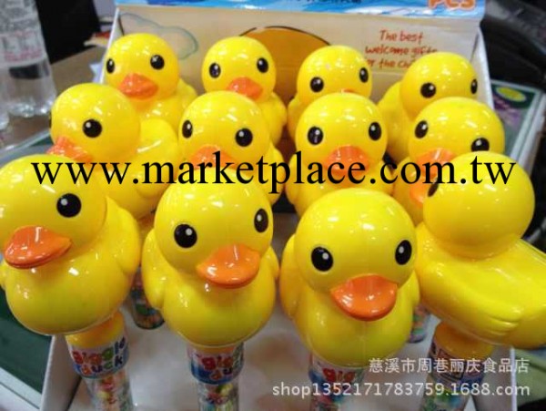 糖果玩具 小樂蜂 搖哨小黃鴨玩具糖 一盒12個工廠,批發,進口,代購