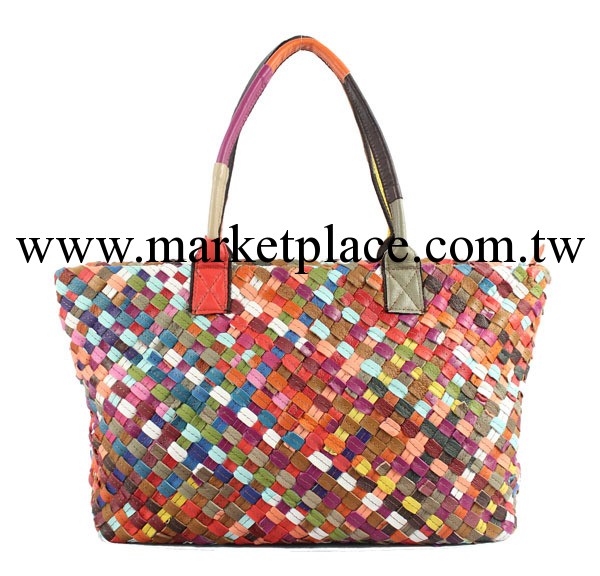 Fashion weaving bag 2014新款女包羊皮彩色編織包包皮包一件批發工廠,批發,進口,代購