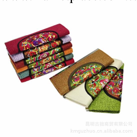 新款品牌錢夾 民族特色女士繡花長款錢夾錢包 個性手工外貿錢包工廠,批發,進口,代購