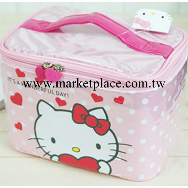 韓國進口正品HELLO KITTY 立體便攜式化妝包 化妝箱工廠,批發,進口,代購