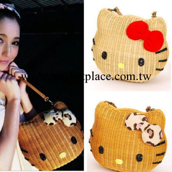 廠傢批發日系新款hellokitty藤編包原單正品草編包工廠直銷編織包工廠,批發,進口,代購
