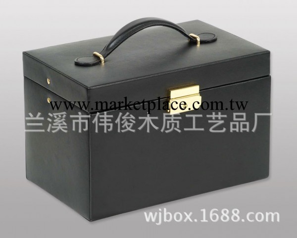 蘭溪偉俊 定做生產黑色皮革化妝箱 皮質化妝箱 皮制首飾化妝箱工廠,批發,進口,代購