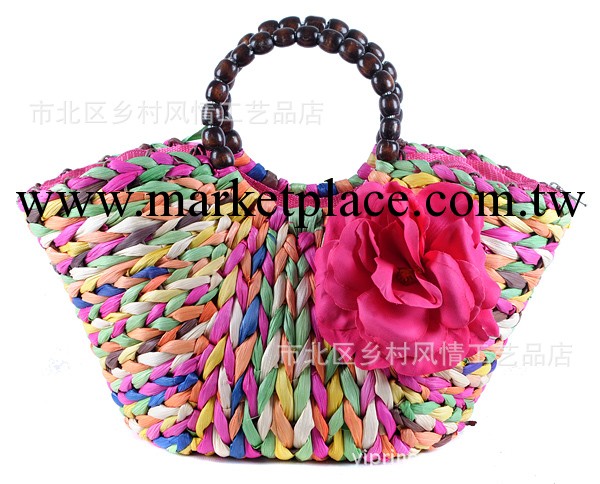 七彩元鬥/鄉村風情/植物手工藝制品/歐美日韓原單草編包工廠,批發,進口,代購