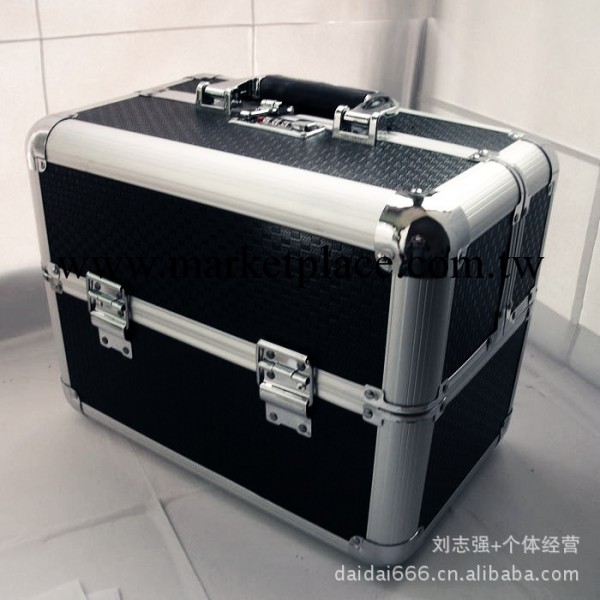 手提化妝箱 密碼鎖 化妝專用箱 雙開皮革鋁合金包邊工廠,批發,進口,代購