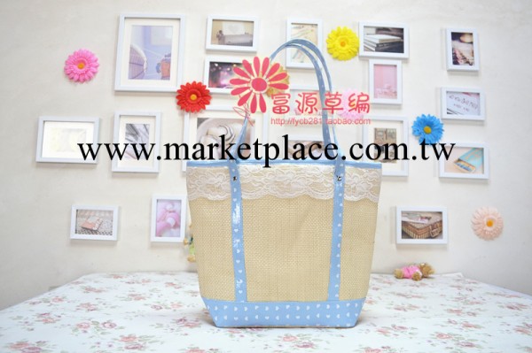 2013新款小麥草美麗蕾絲花仙子草編包女包藤編包單肩包工廠,批發,進口,代購