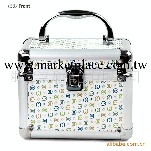 義烏廠傢加工定制 小清新字母E銀色中號化妝箱 高檔絨佈內裡工廠,批發,進口,代購