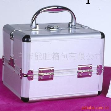 廠傢直銷鋁合金大號化妝箱（圓角，雙開，三個托盤）工廠,批發,進口,代購