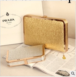 2014新款極簡風亮面金屬質感手拿包手抓鏈條包晚宴包迷你盒子女包工廠,批發,進口,代購