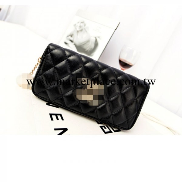 2014新款歐美名媛小香風繡線菱格手拿包長款錢包批發廠傢直銷工廠,批發,進口,代購