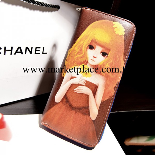 336拉鏈娃娃印花女士錢包長款錢包零錢包女士手拿包工廠,批發,進口,代購