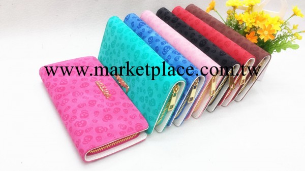 路益達新款小骷髏頭風時尚女式錢包 韓版可愛拉鏈包 手拿包工廠,批發,進口,代購