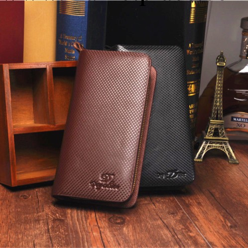 2014經典新款男士手拿包批發 韓版時尚真皮單拉鏈手抓包長款 廠傢工廠,批發,進口,代購