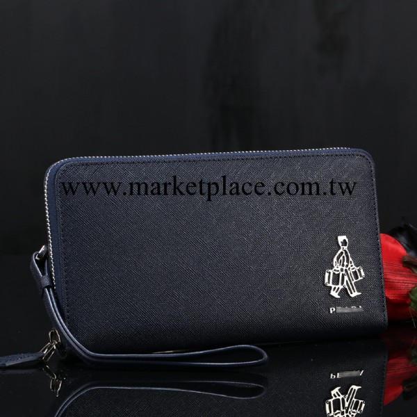 P傢錢包 真皮男款手包 男士手拿包夾包 十字紋原版真皮錢包工廠,批發,進口,代購