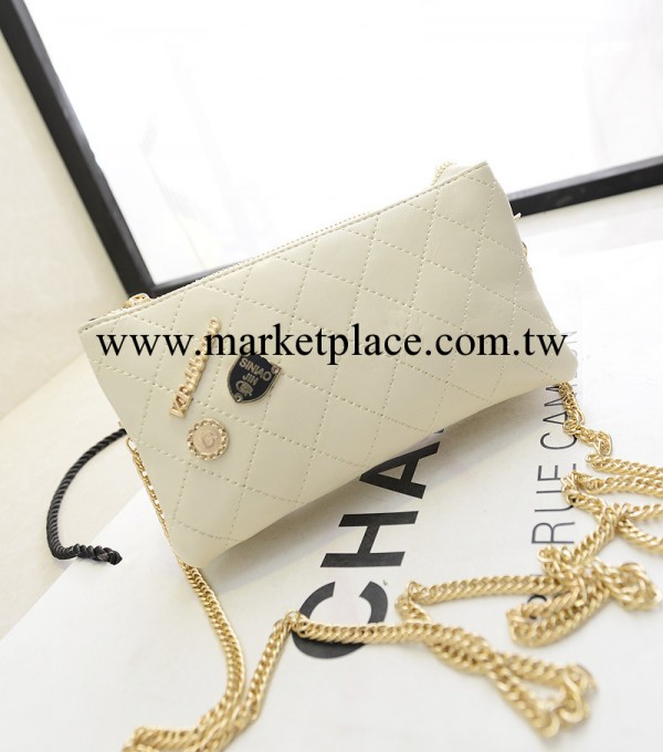 2014春夏最新款徽章繡線小包手拿包女士包包 鏈條單肩包斜挎包工廠,批發,進口,代購