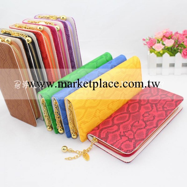 君浮皮具 廠傢直供 優質多色 蟒蛇紋大面 女士單拉手拿包 錢包工廠,批發,進口,代購