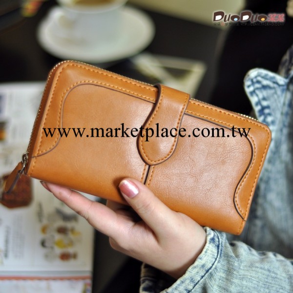 新款女士長款錢包 搭扣拉鏈多卡位錢夾手拿包工廠,批發,進口,代購