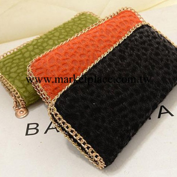 2014新款皮夾女士 歐美女款錢包長款馬毛手包 手拿包廠傢批發工廠,批發,進口,代購