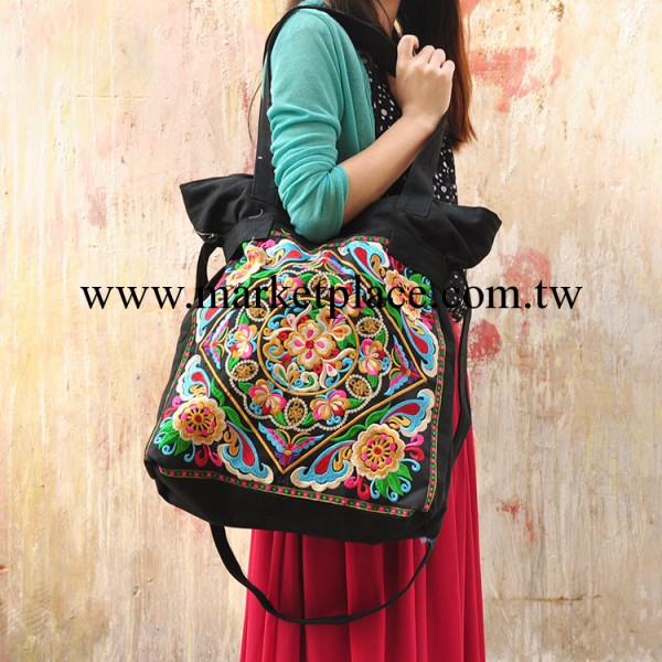 民族風 時尚女士單肩繡花大包 斜挎包兩用 特色包批發1206-93018工廠,批發,進口,代購