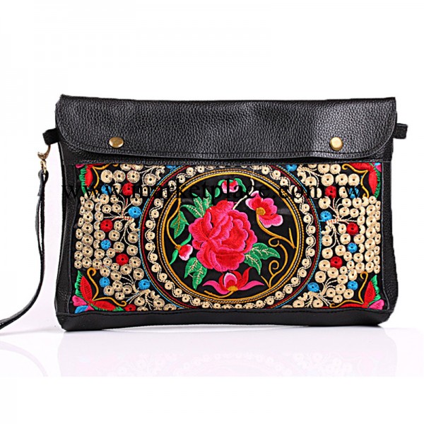 新款IPAD真皮保護包 民族風信封包刺繡手拿包復古斜跨單肩包CH03工廠,批發,進口,代購