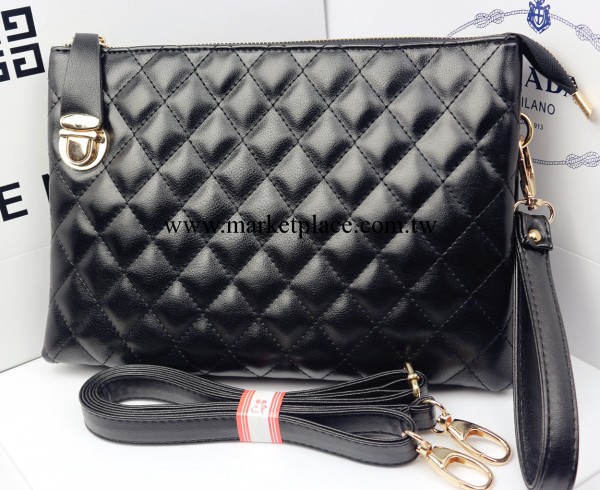 黑白格子時尚女包2014新款編織手拿包包韓版單肩斜跨小包批發廠傢工廠,批發,進口,代購