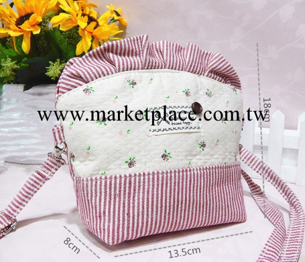 批發供應彩條單拉手提斜挎兩用包 田園佈藝挎包 韓版單肩包工廠,批發,進口,代購
